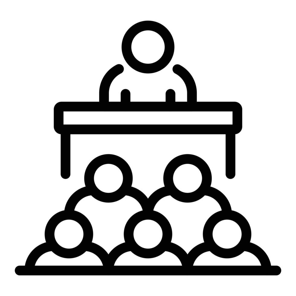 Recruiter speaker icon, outline style vector