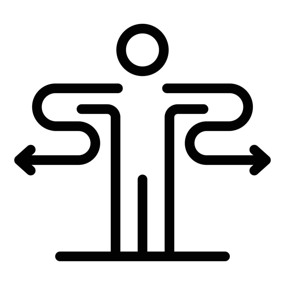 Service select recruiter icon, outline style vector