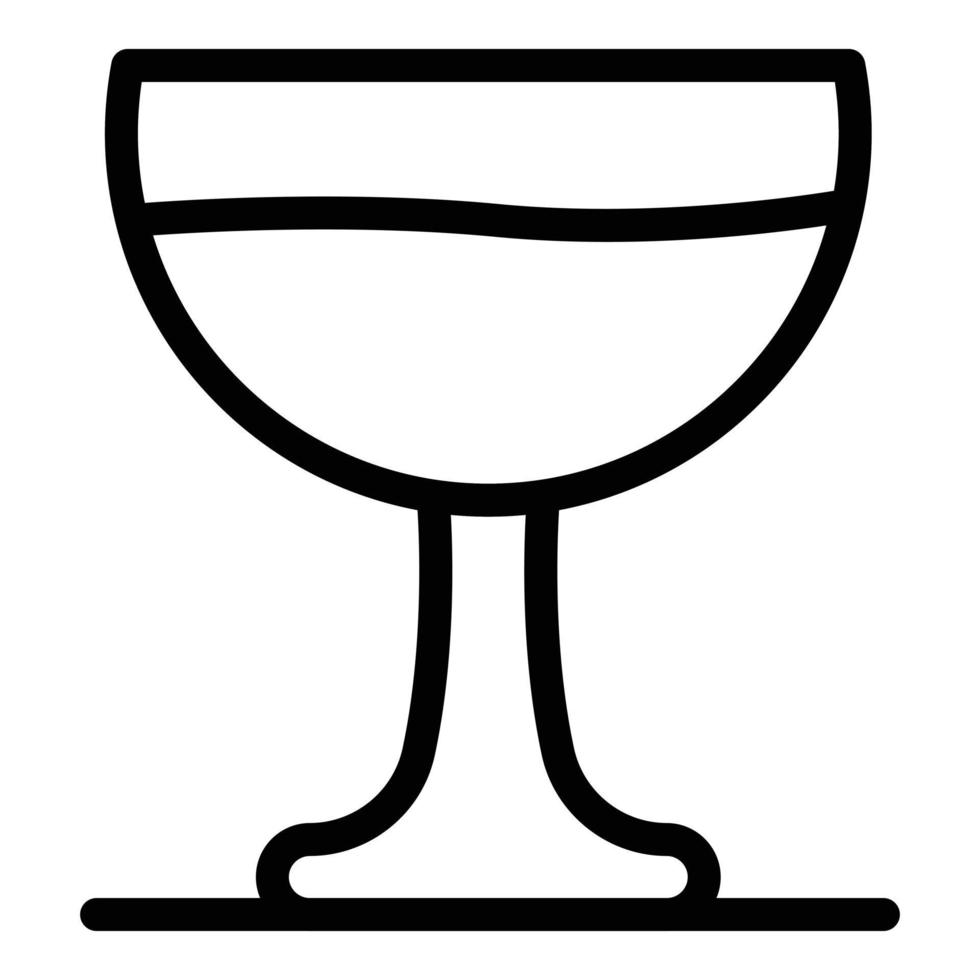 Saucer glassware icon, outline style vector