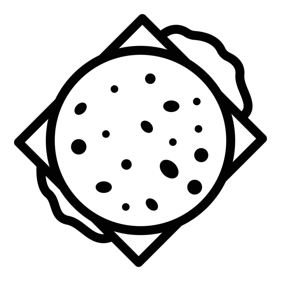 Cheeseburger icon, outline style vector