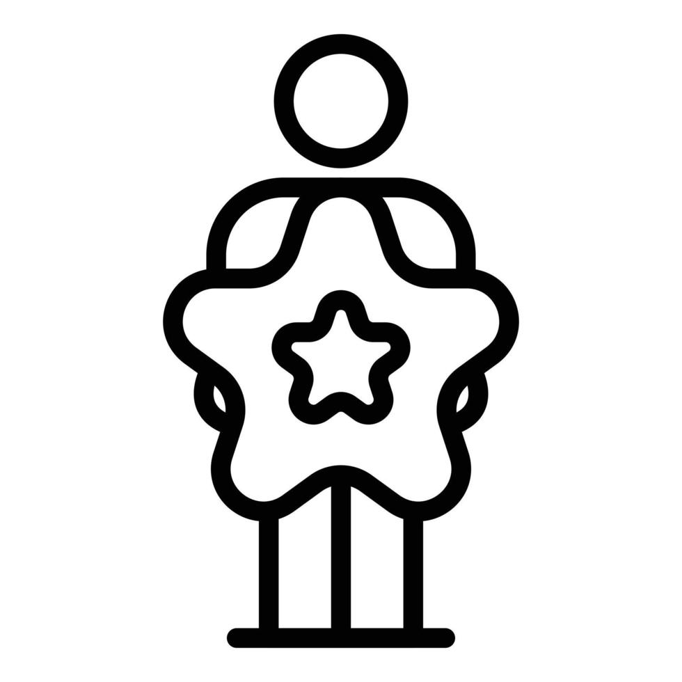 Star command manager icon, outline style vector