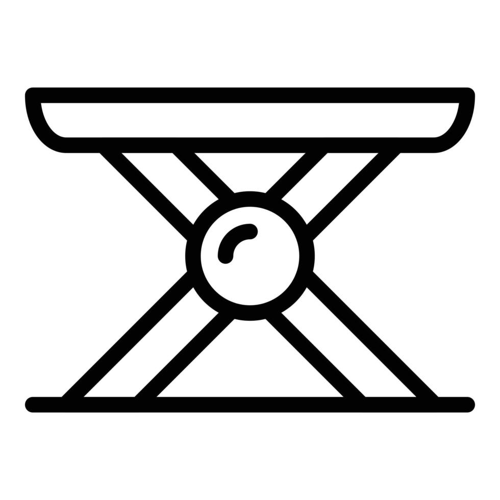 Camp portable stool icon, outline style vector