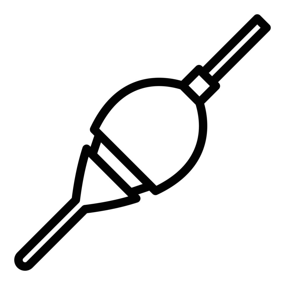 Catching fisher float icon, outline style vector