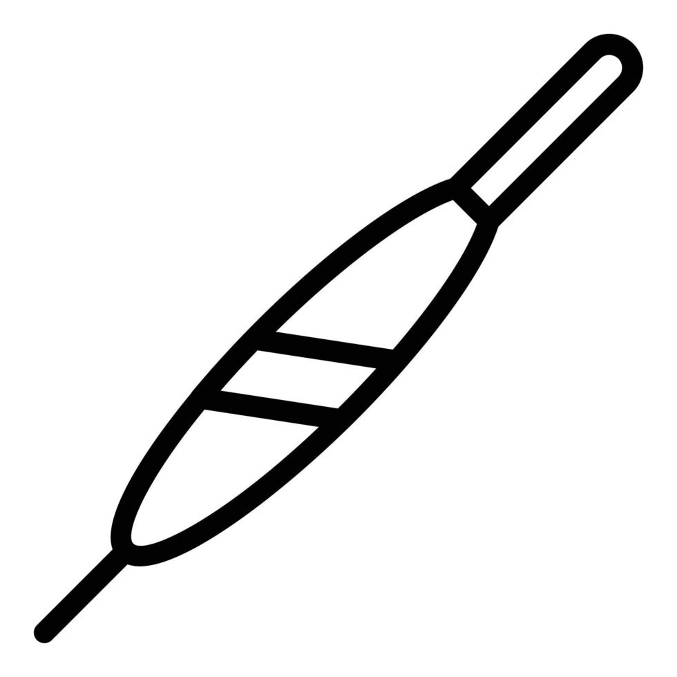 Plastic fishing float icon, outline style vector