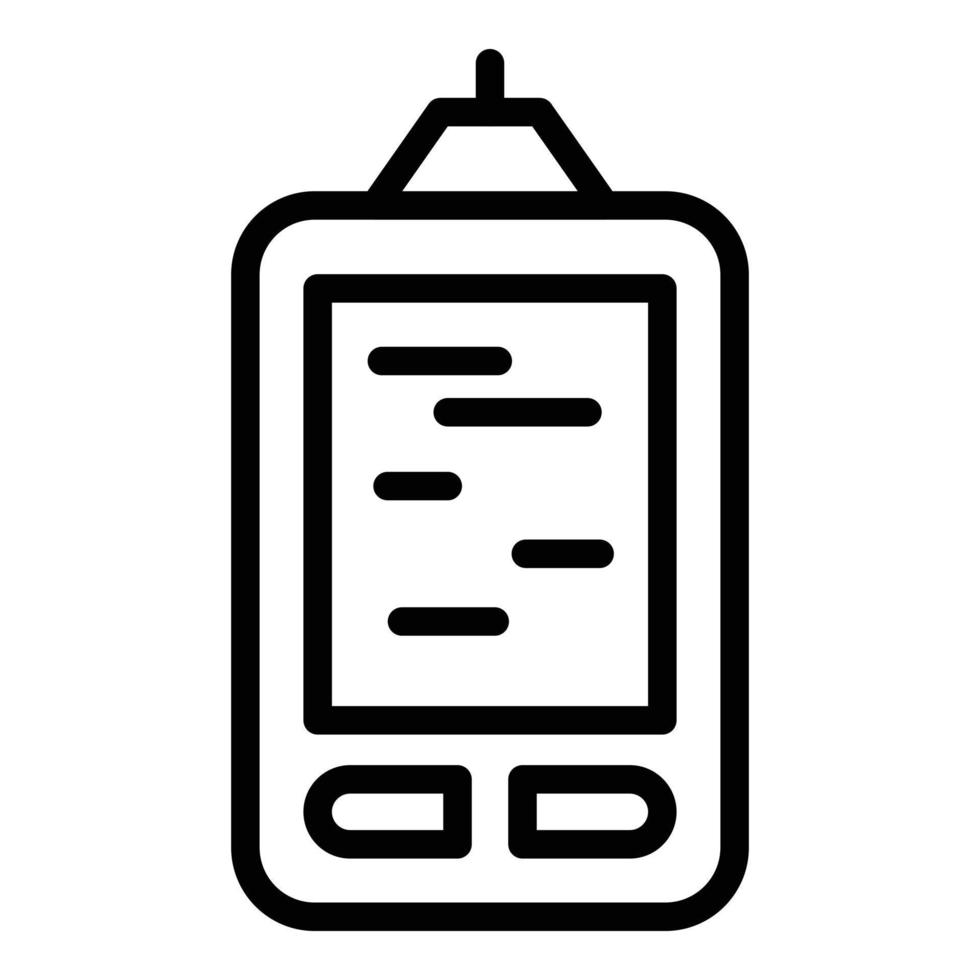 Fish finder tool icon, outline style vector