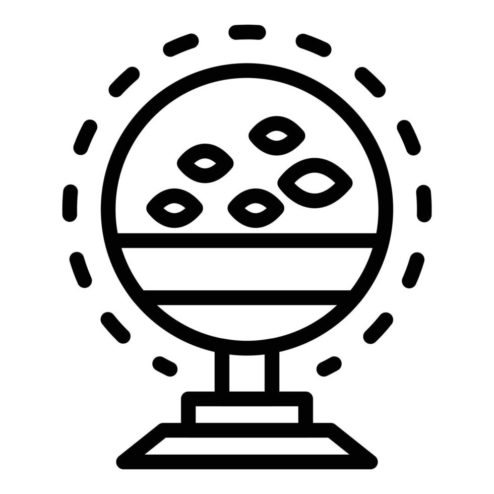 Fish echo sounder icon, outline style vector