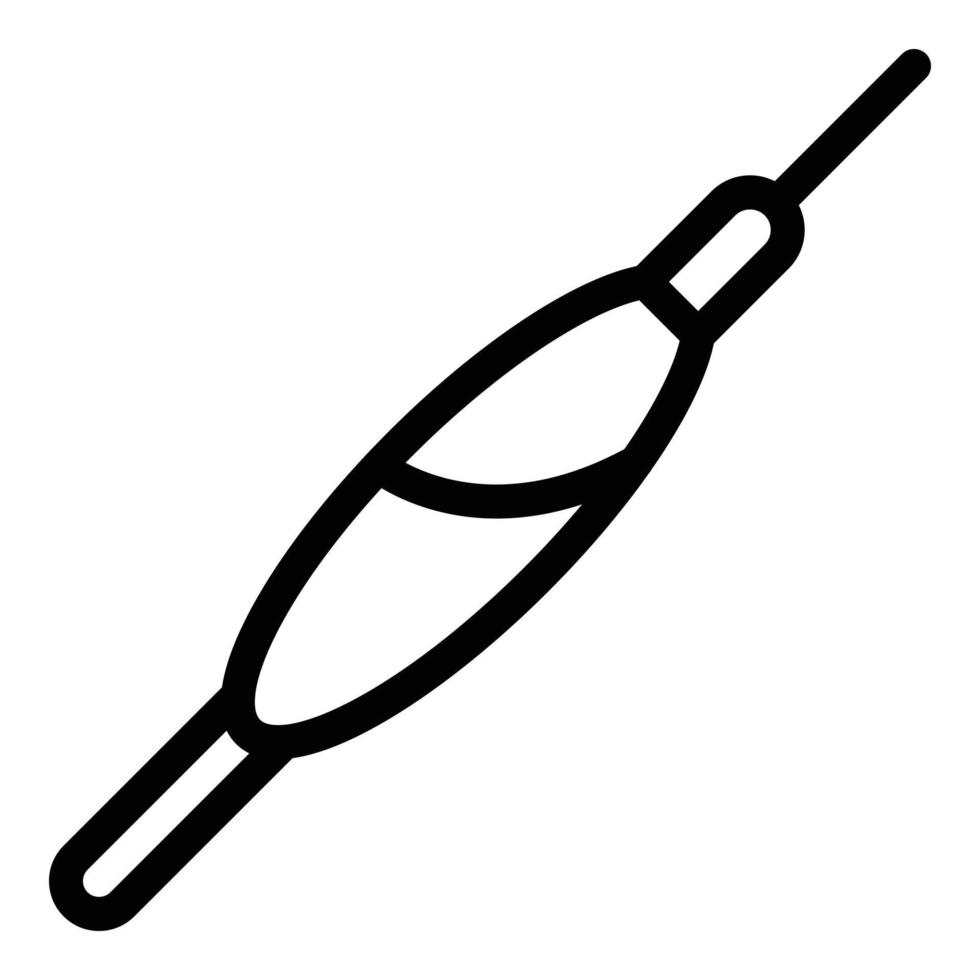 Float hook icon, outline style vector