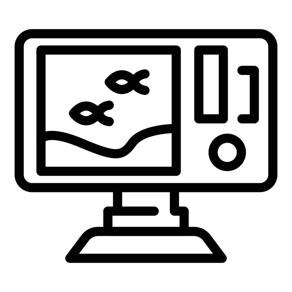 Fisherman sounder icon, outline style vector