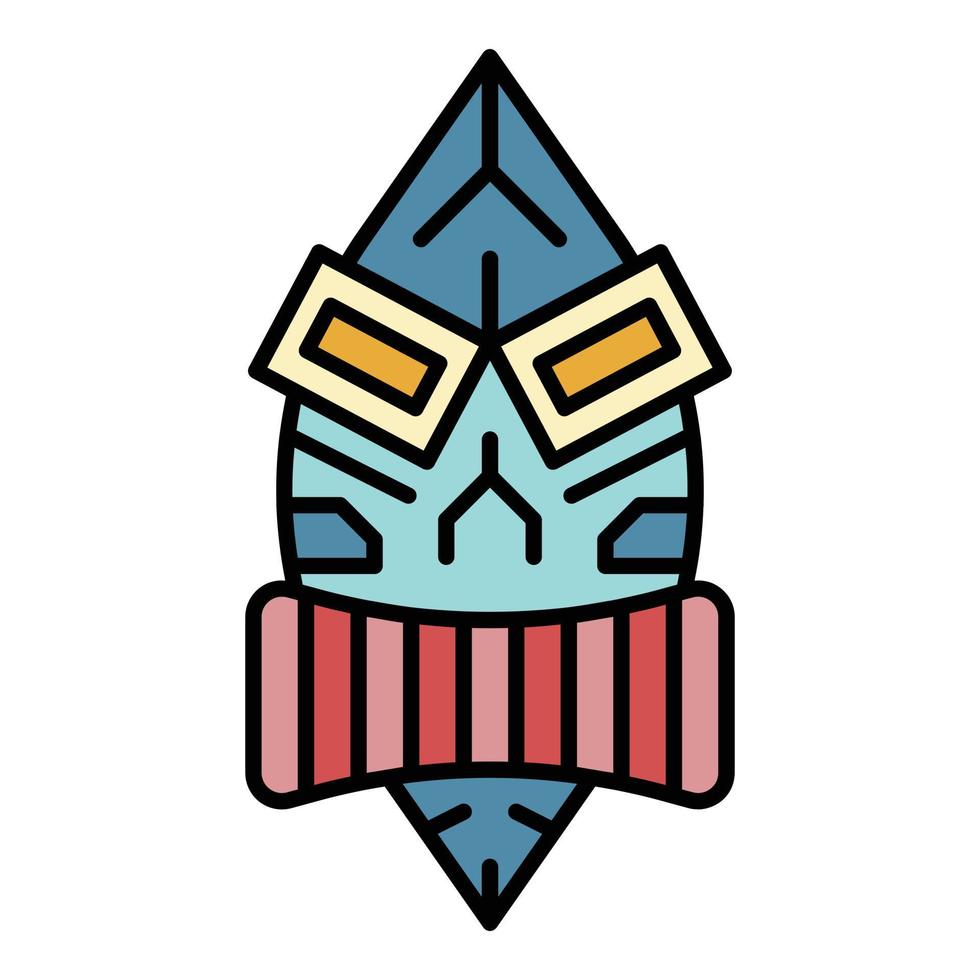 Hawaii idol icon color outline vector