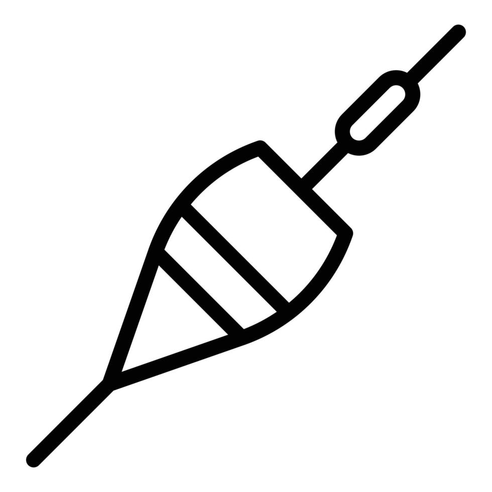 Float fishing tool icon, outline style vector