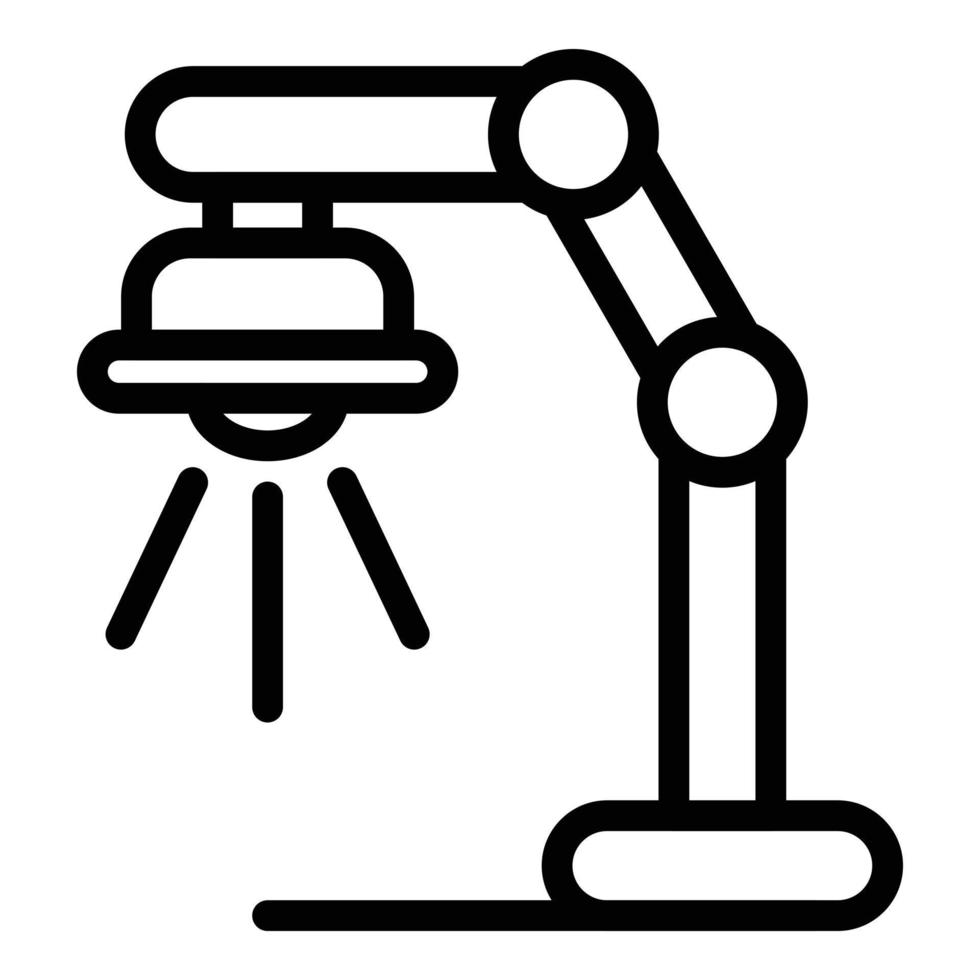 Surgery lamp icon, outline style vector