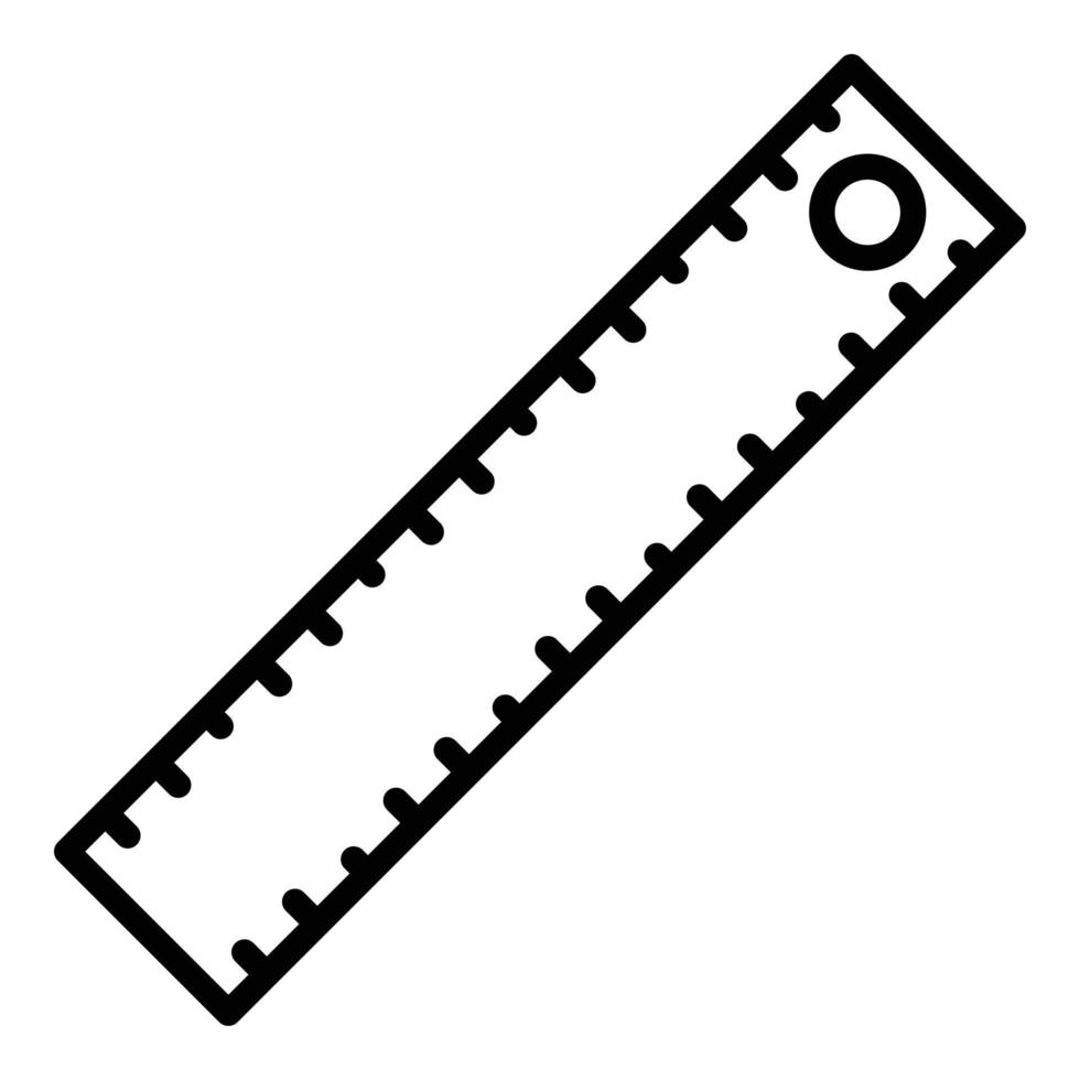 Ruler line icon, outline style vector