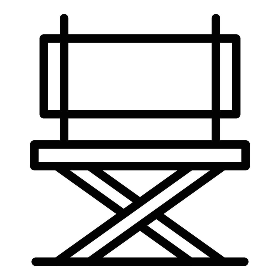 Chair for camping icon, outline style vector