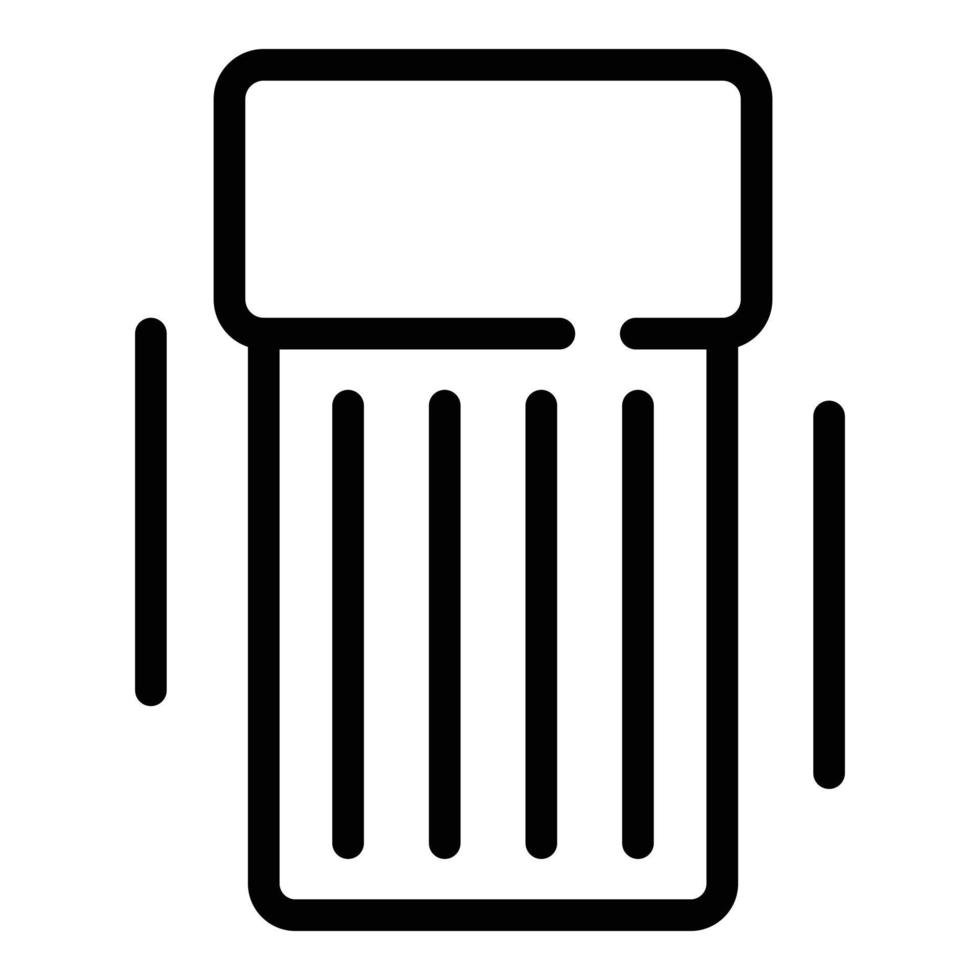 Camping bed icon, outline style vector