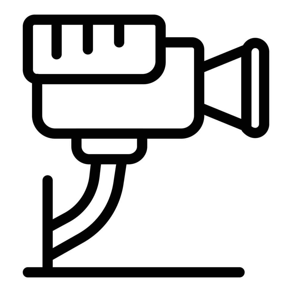 Surveillance camera icon, outline style vector