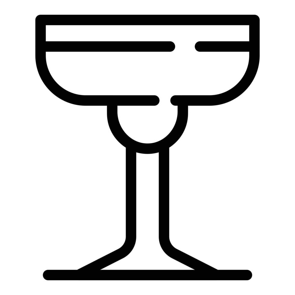 Champagne saucer icon, outline style vector