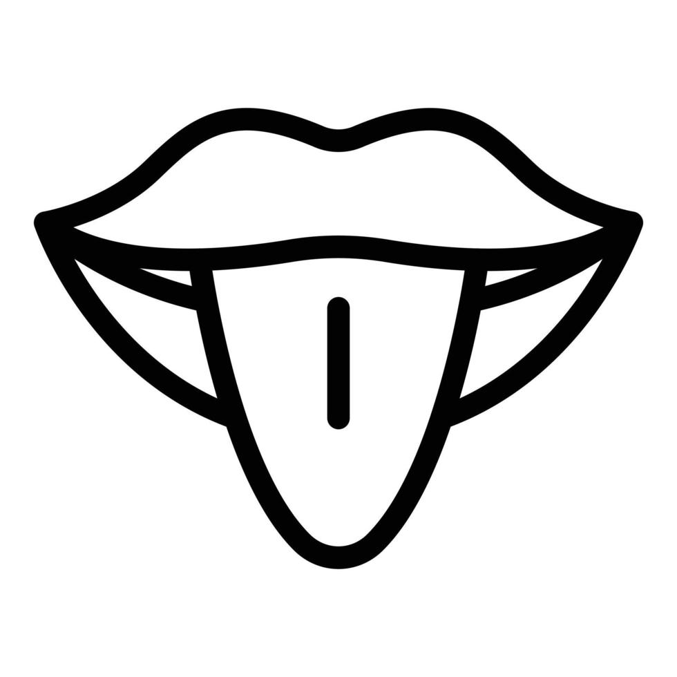 Tongue therapy icon, outline style vector