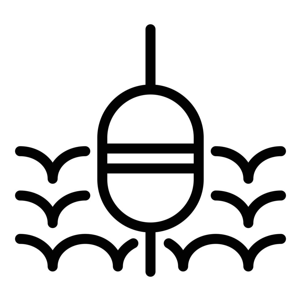 Bobber icon, outline style vector