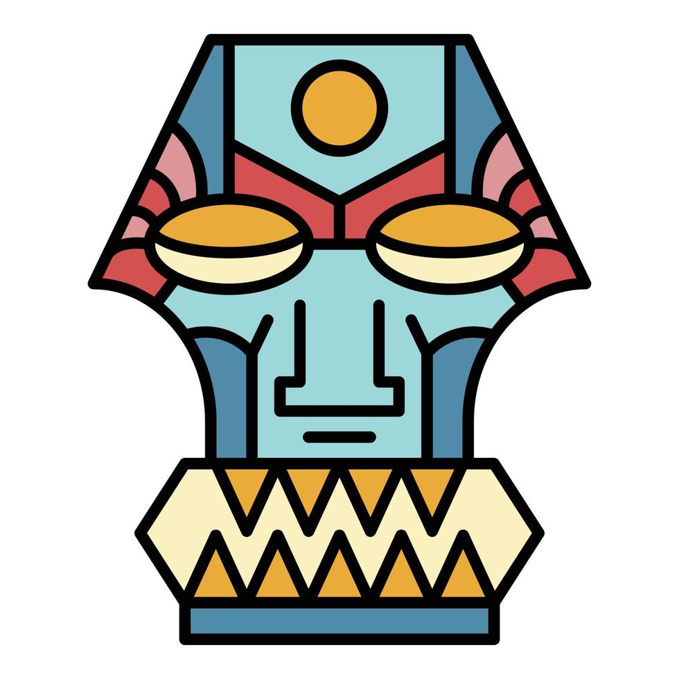 Native idol icon color outline vector