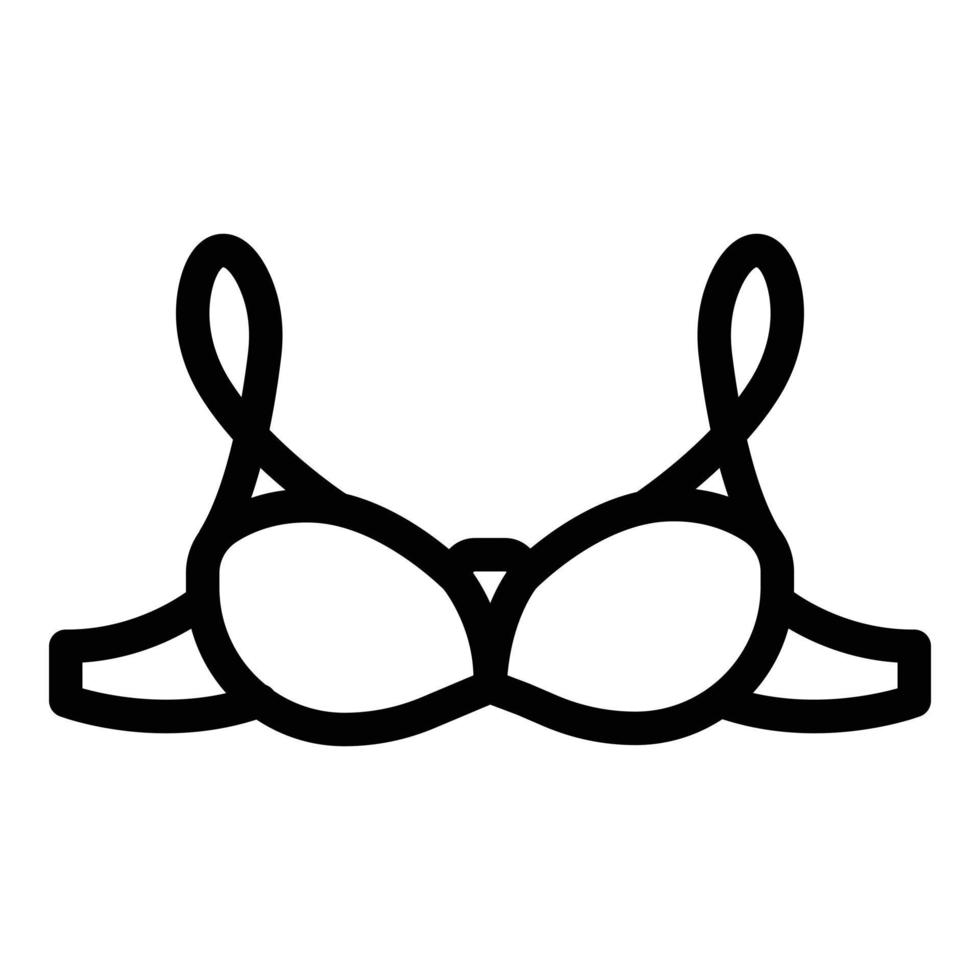 Fitness bra icon, outline style vector