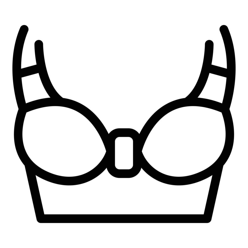 Corset bra icon, outline style vector