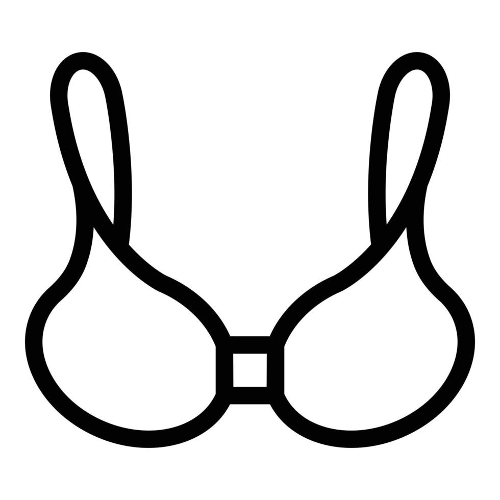 Plunge bra icon, outline style vector