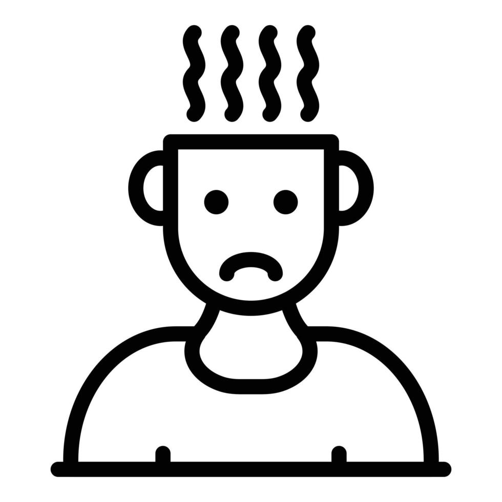 Man fever icon, outline style vector