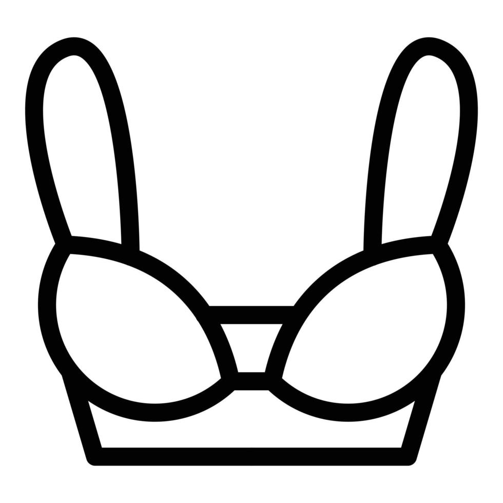 Bra bustier icon, outline style vector