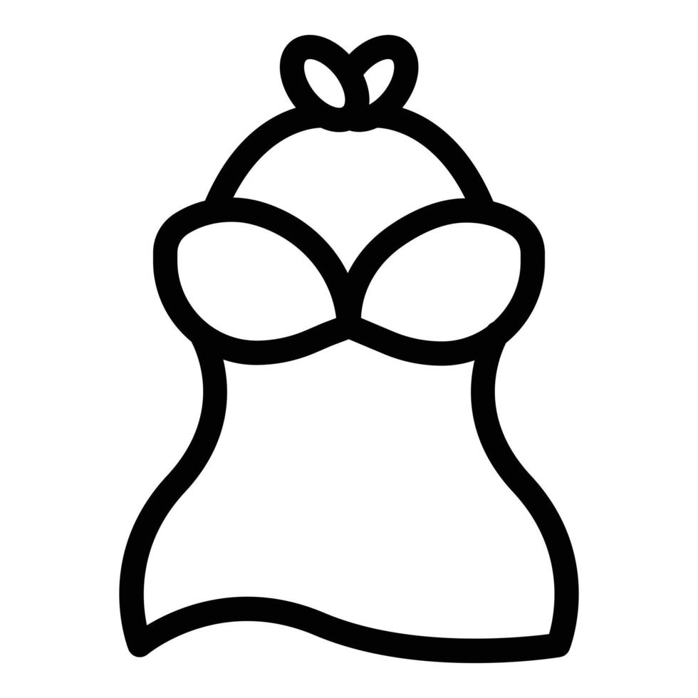 Sleep bra icon, outline style vector