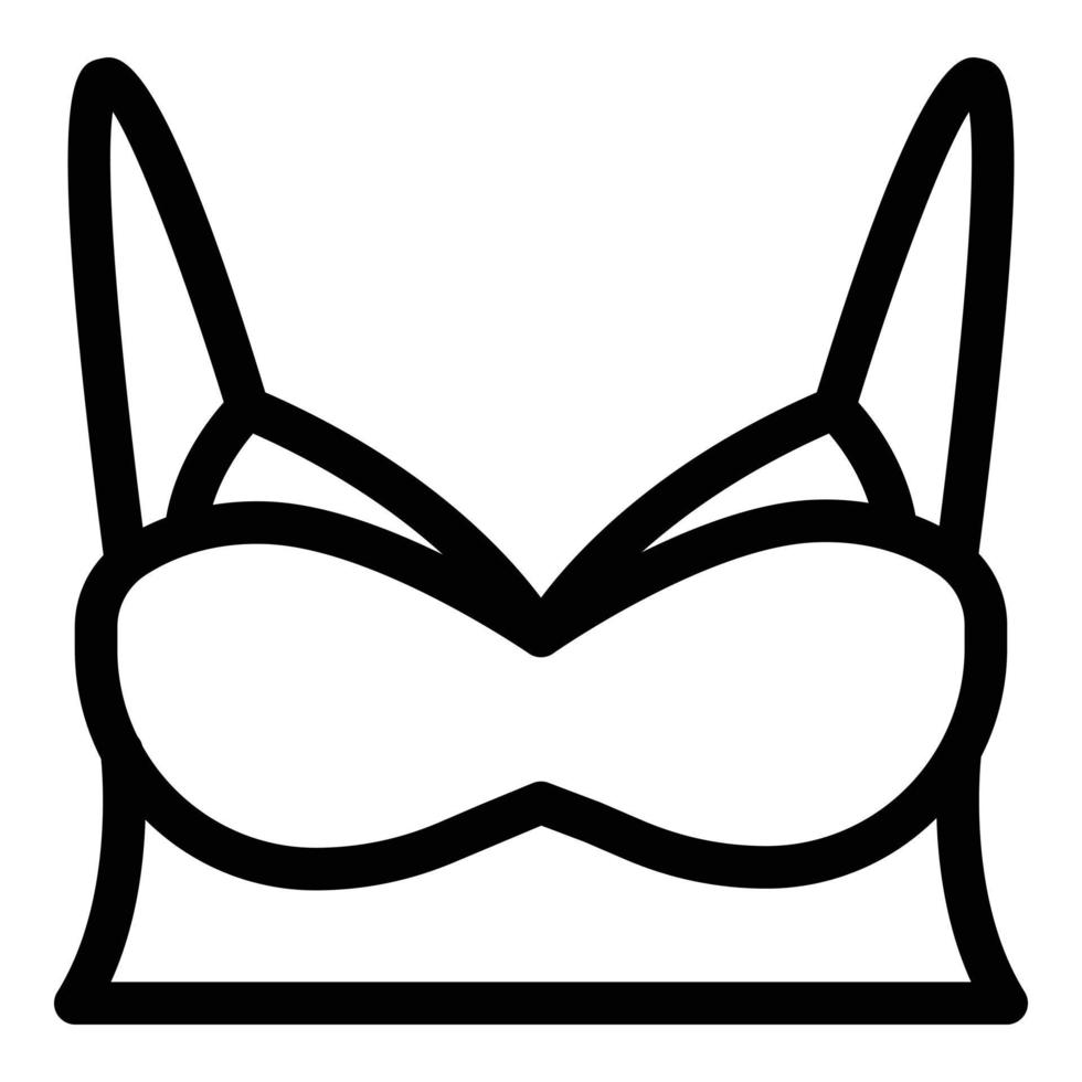 Bralette top icon, outline style vector