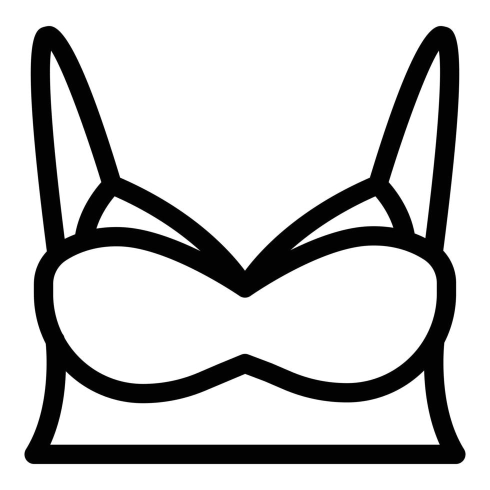 icono superior de bralette, estilo de contorno vector