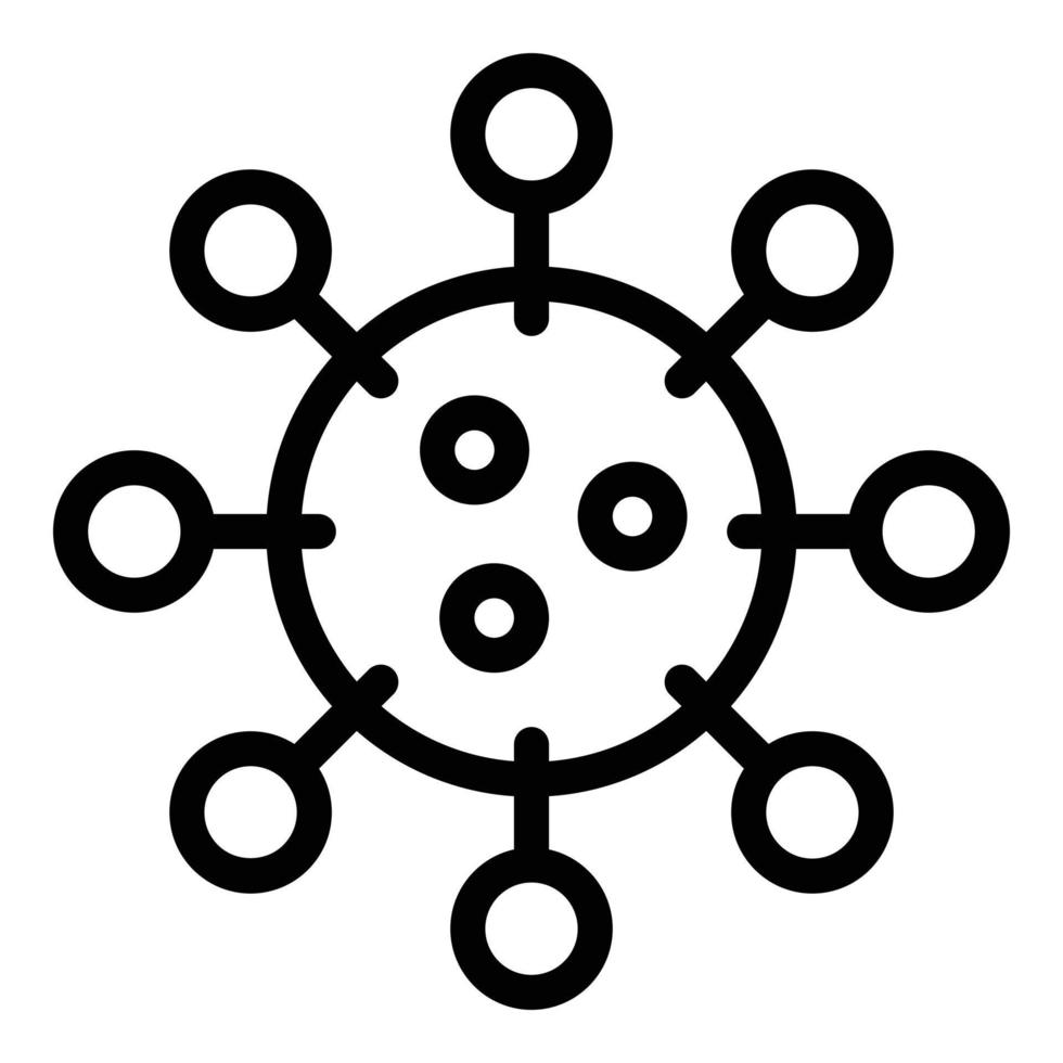Chicken pox infection icon, outline style vector