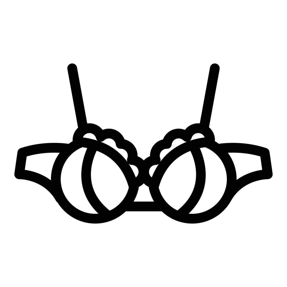 Pushup bra icon, outline style vector