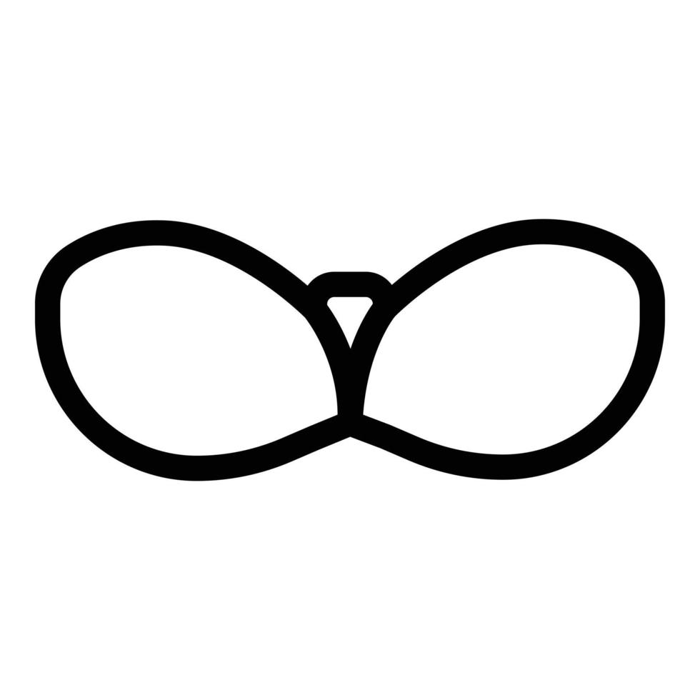 Stick on bra icon, outline style vector