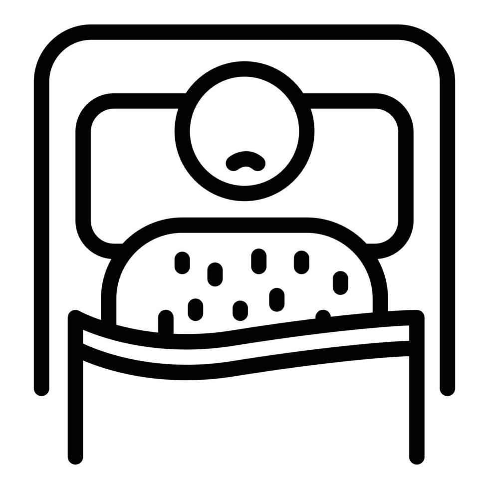 Chicken pox patient icon, outline style vector