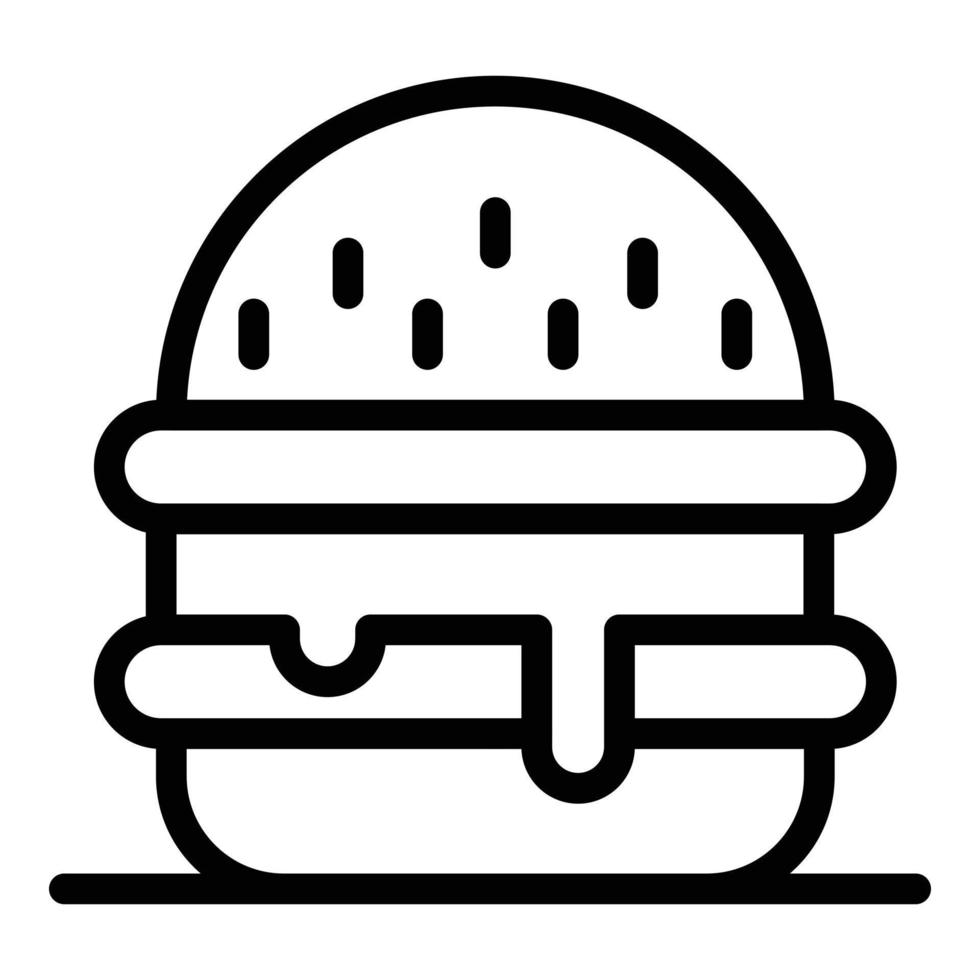 Hamburger icon, outline style vector