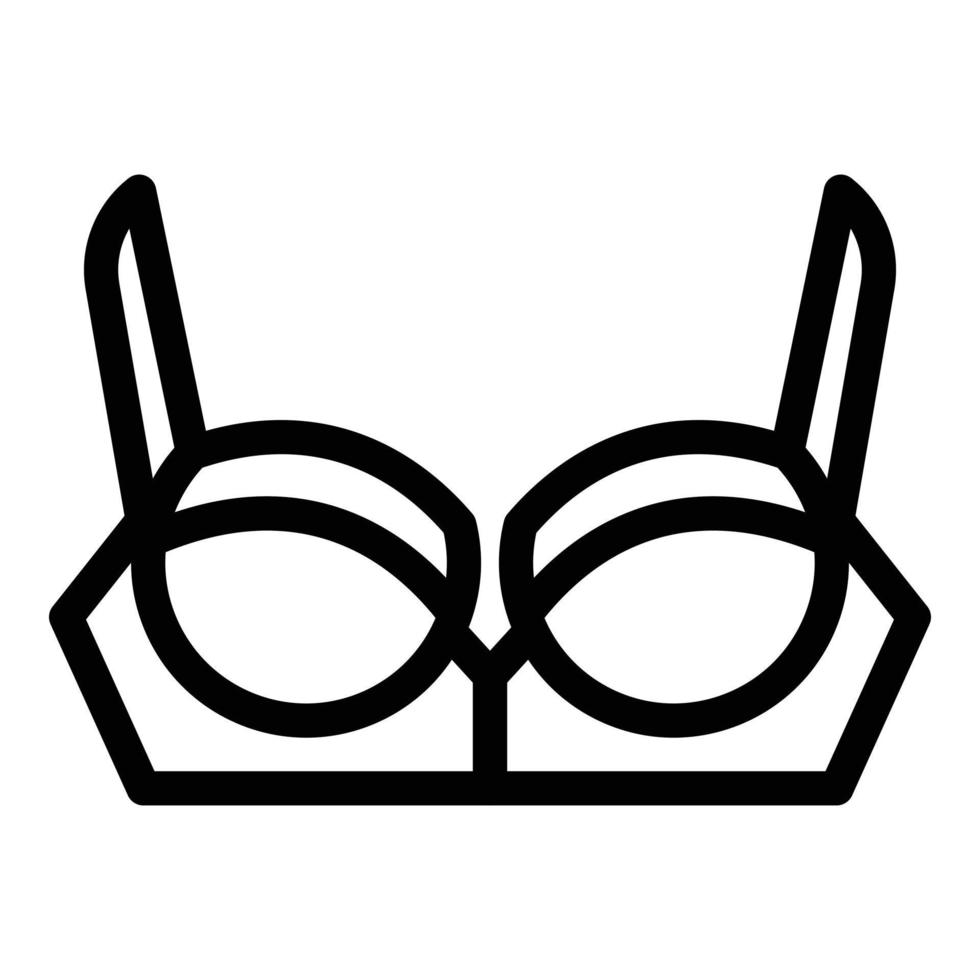 Balconette bra icon, outline style vector