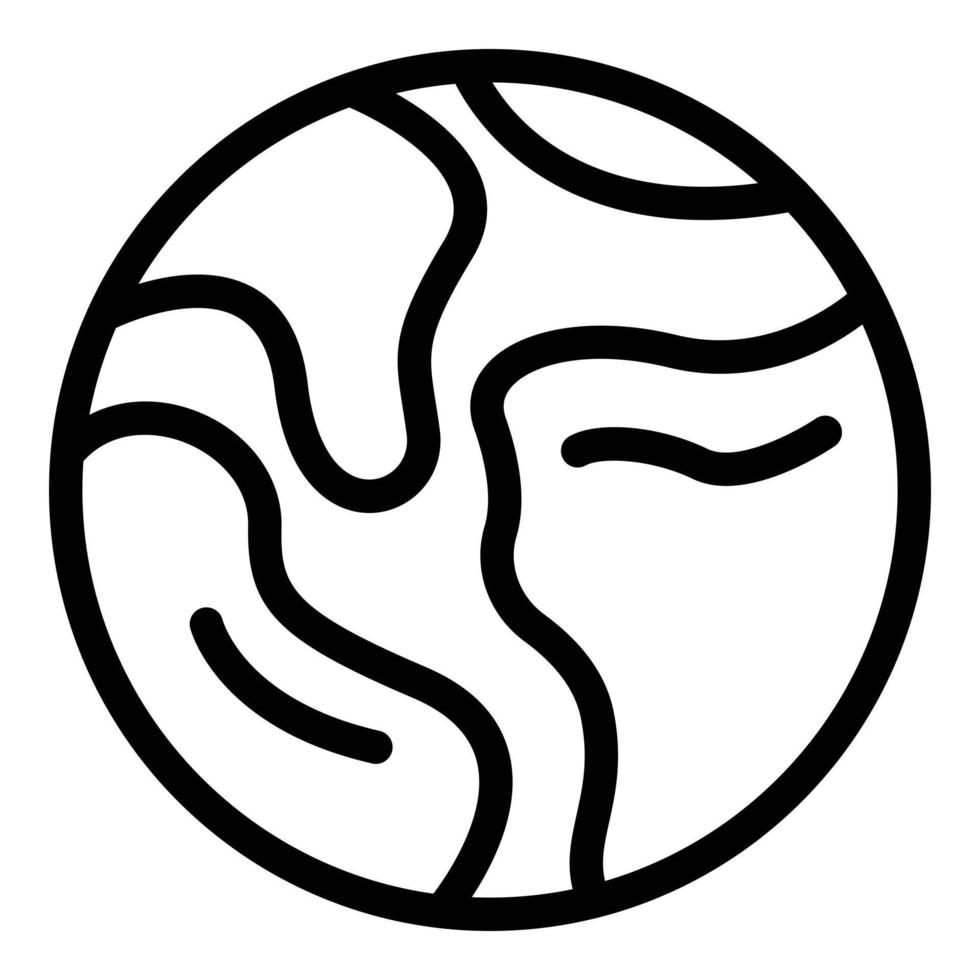 Safari earth icon, outline style vector