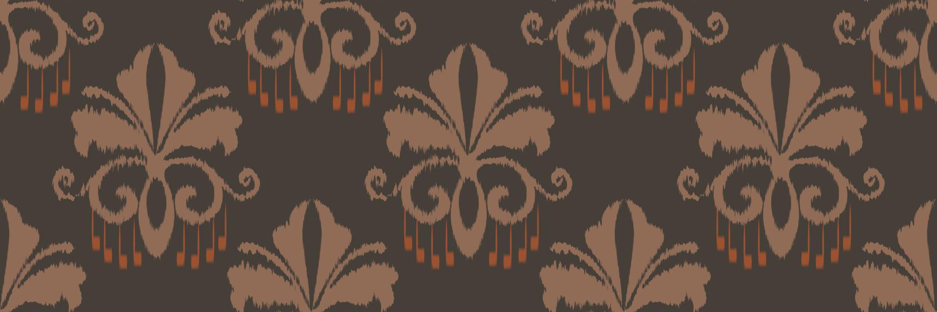 bordado escandinavo de damasco ikat, África tribal sin costuras ikat, motivo vectorial textil digital diseño asiático arte antiguo para estampados tela saree mughal franjas textura kurti kurtis kurtas vector