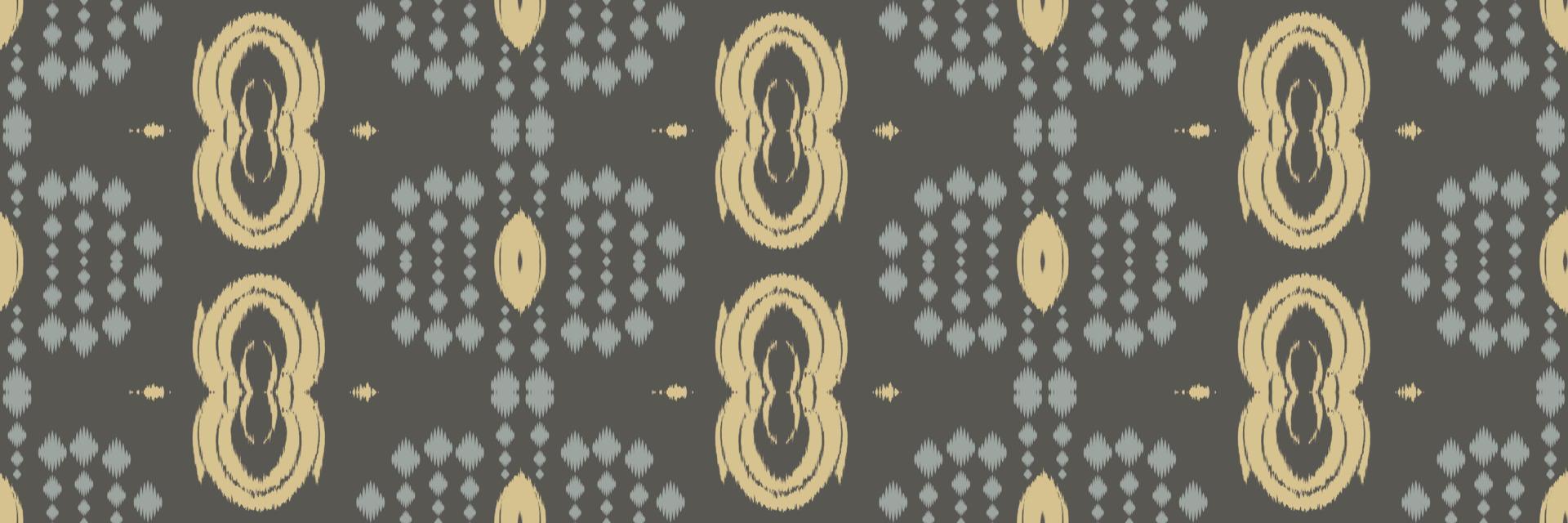 Batik Textile Ikkat or ikat frame seamless pattern digital vector design for Print saree Kurti Borneo Fabric border brush symbols swatches cotton