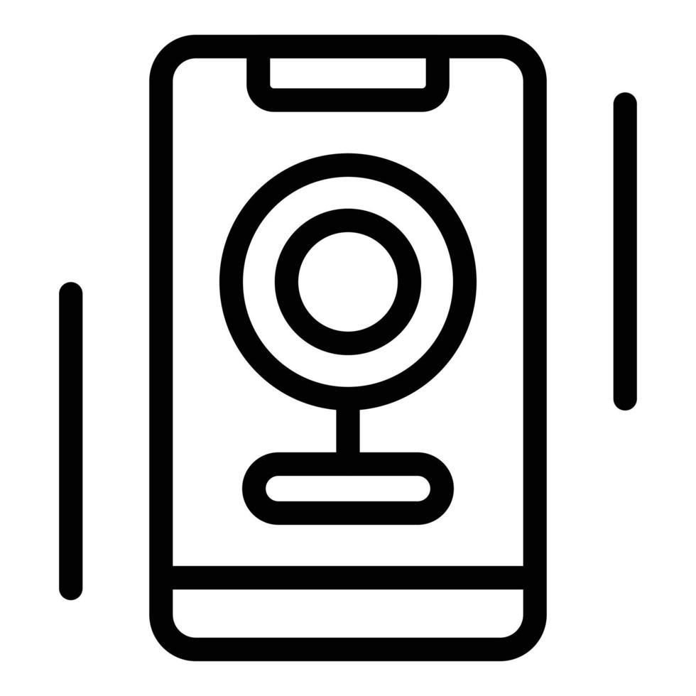 Web camera video record icon, outline style vector