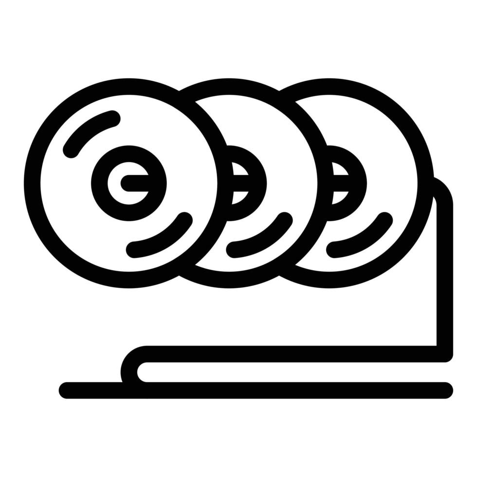 Cd data stand icon, outline style vector