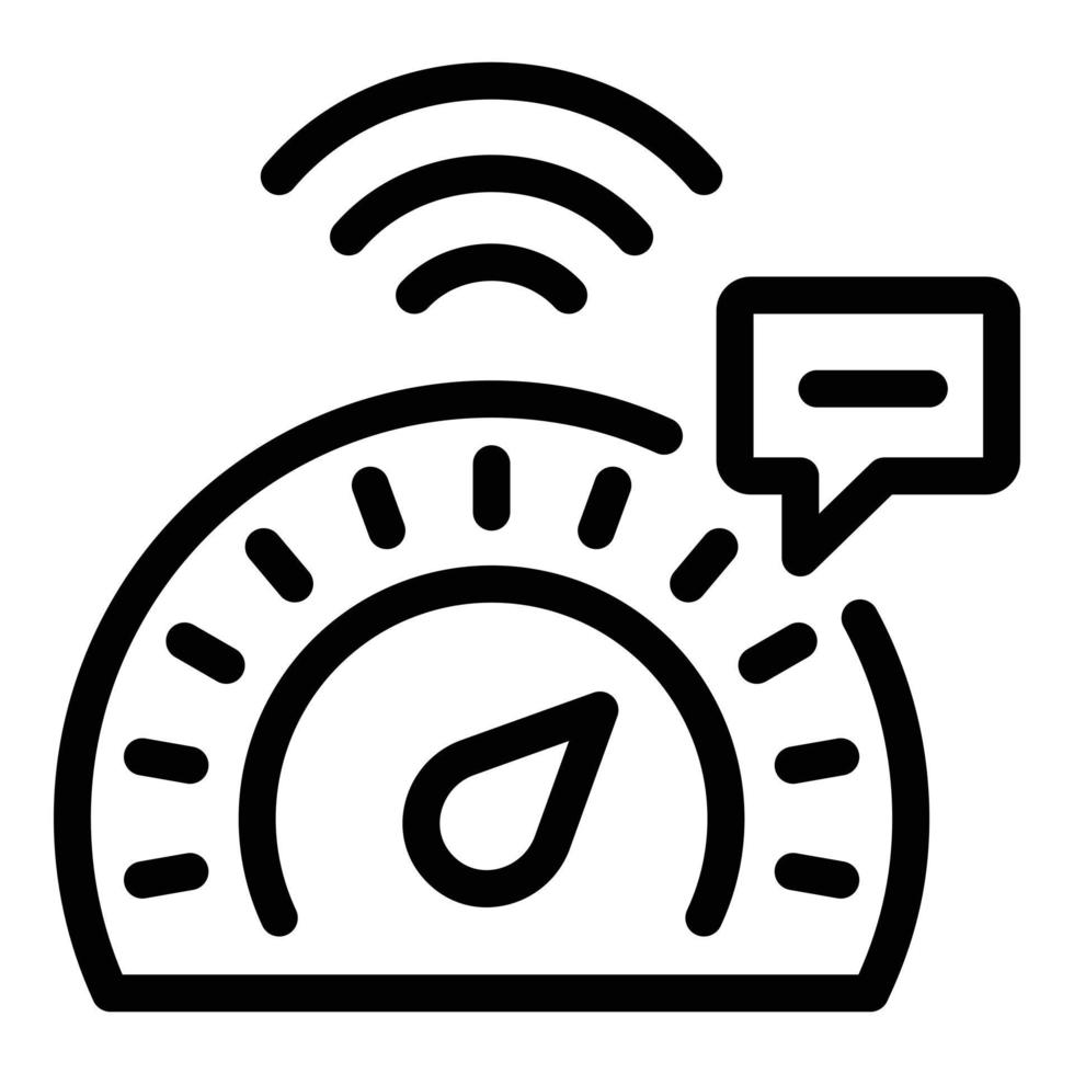 Smart ai speed control icon, outline style vector