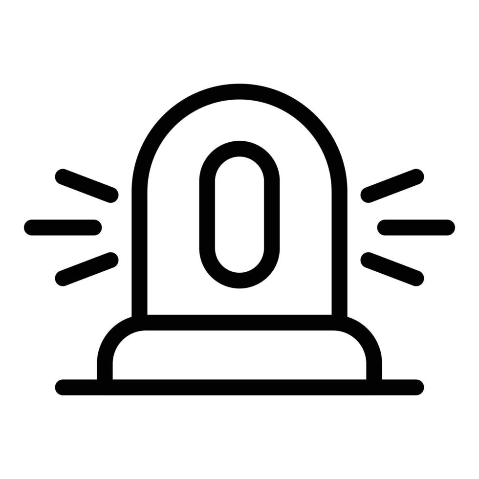 Flasher icon, outline style vector