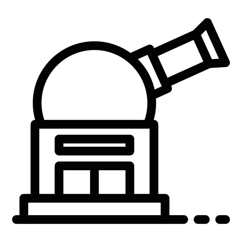 Space observatory icon, outline style vector