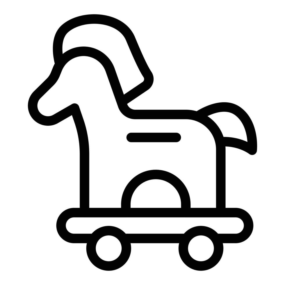 Virus trojan horse icon, outline style vector