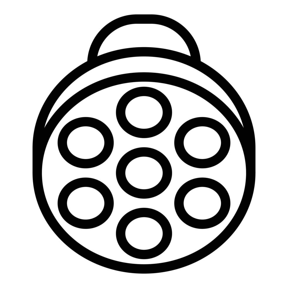 Operating room lamp icon, outline style vector