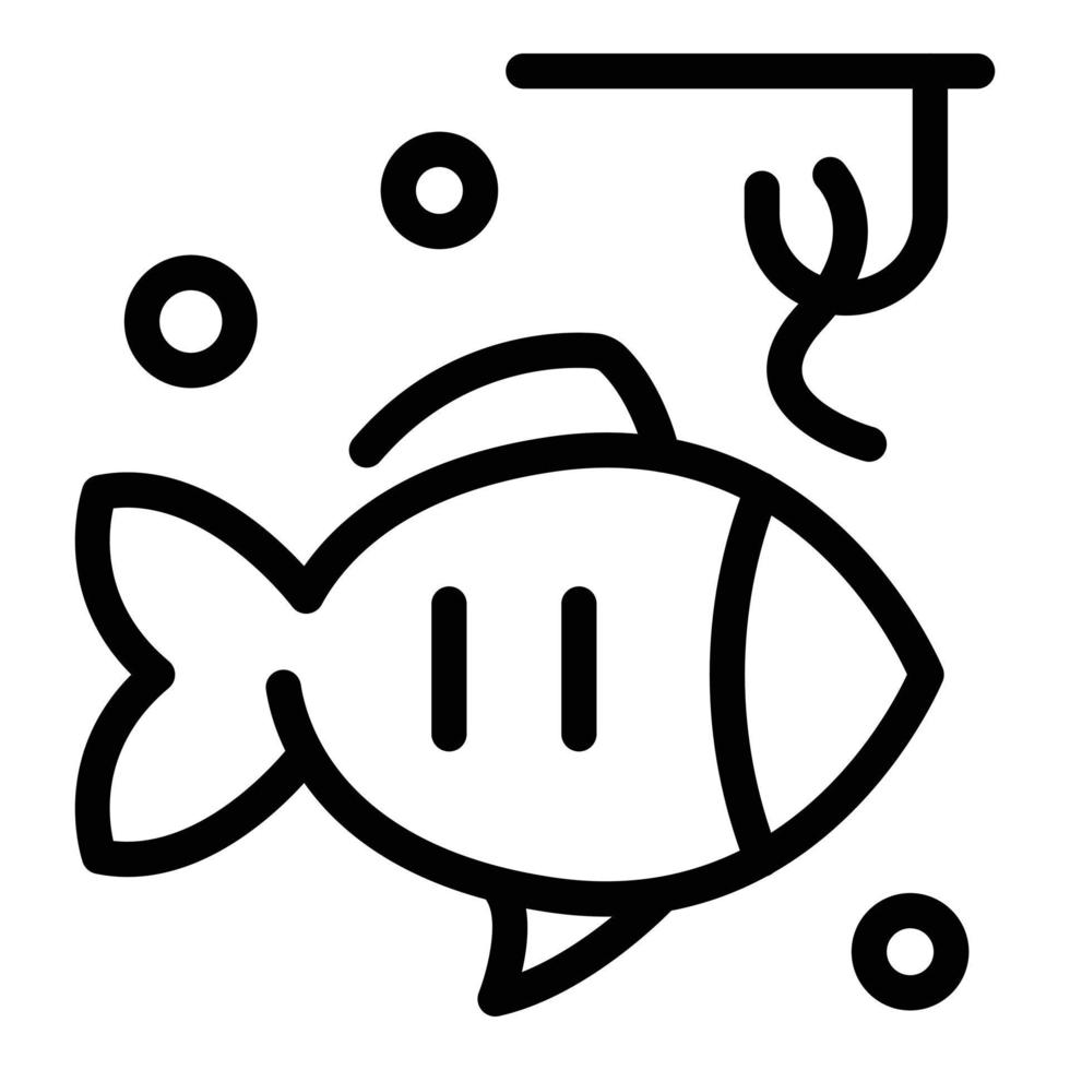 Catch fish lure icon, outline style vector