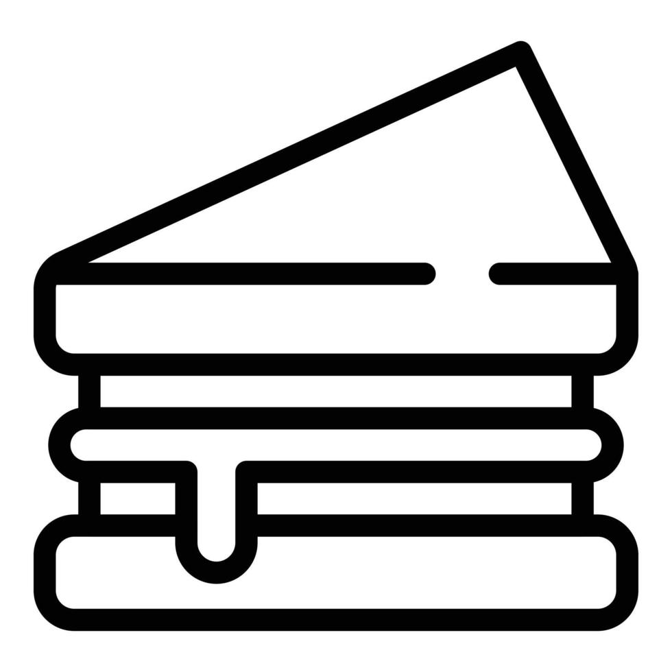 Big sandwich icon, outline style vector