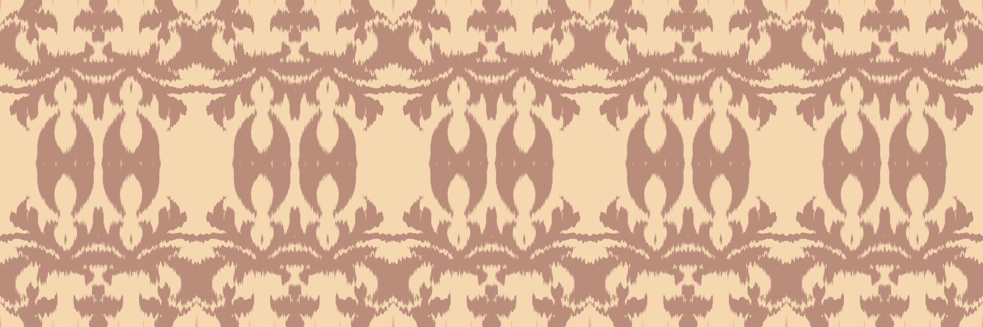 Ethnic ikat frame batik textile seamless pattern digital vector design for Print saree Kurti Borneo Fabric border brush symbols swatches designer